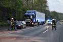 A 4 Rich Olpe vor Rodenkirchener Bruecke Heizoel LKW verliert Heizoel P12